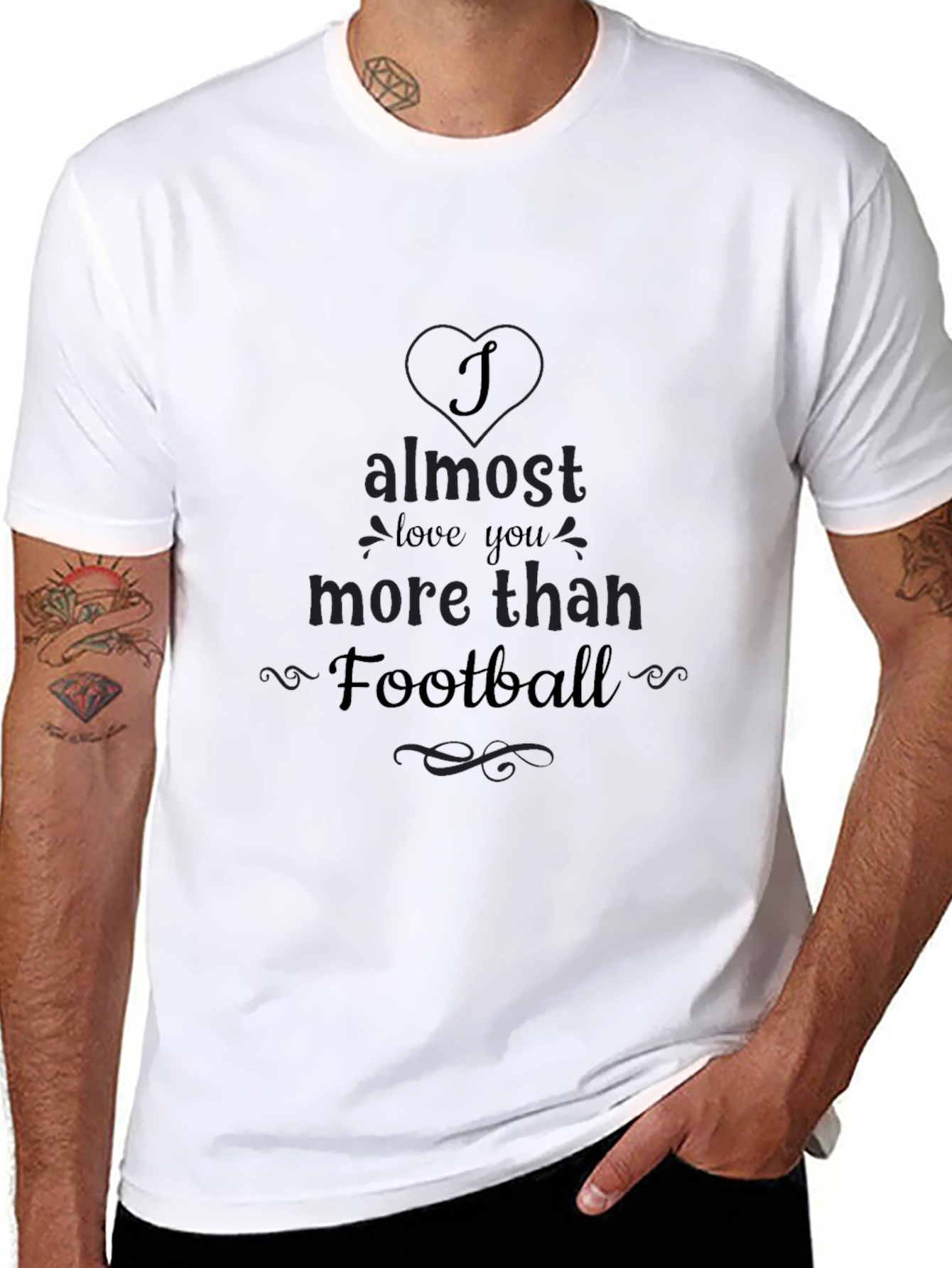 Almost Love You More Than Football Tee