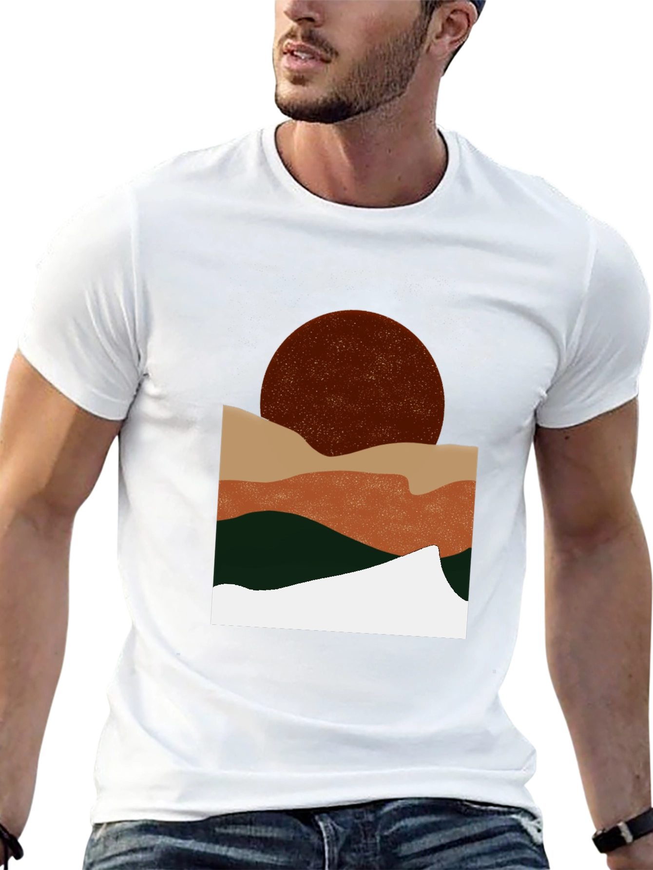 Abstract Landscape Graphic T-Shirt