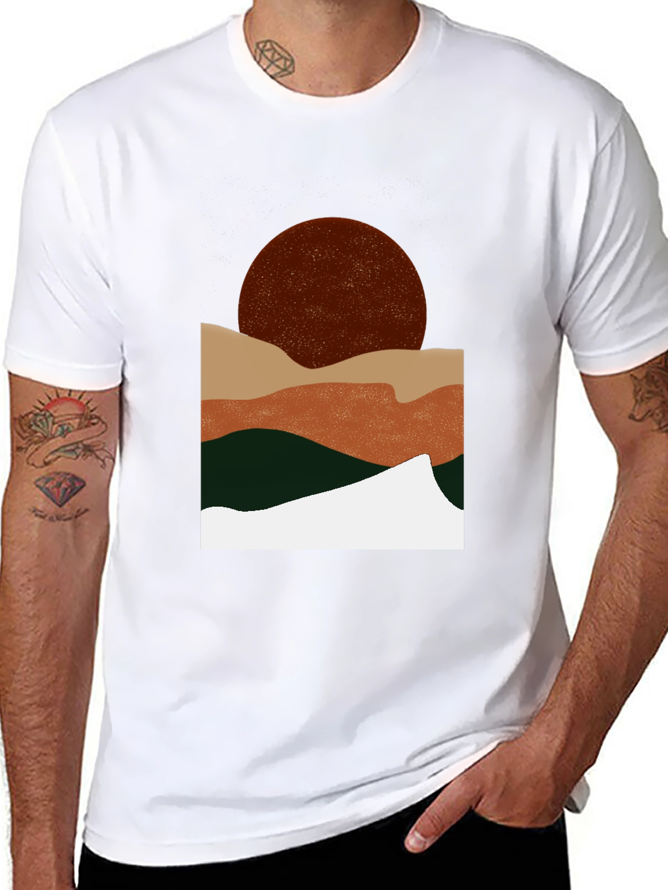 Abstract Landscape Graphic T-Shirt