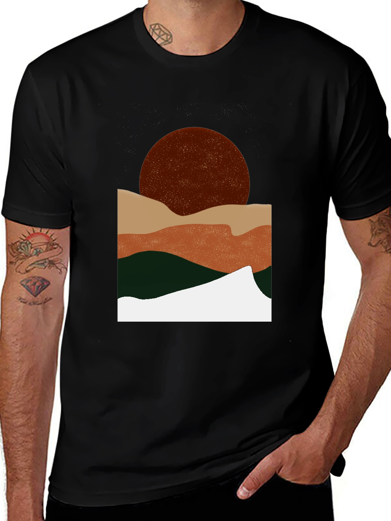 Abstract Landscape Graphic T-Shirt