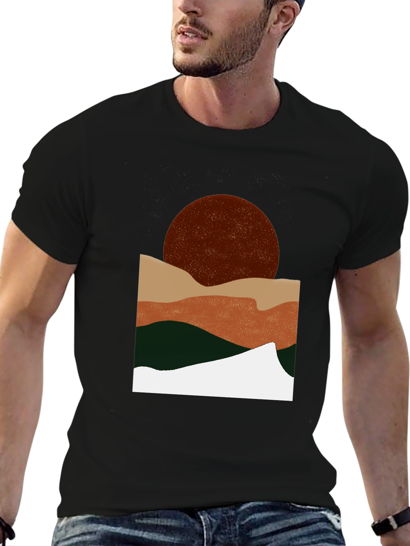 Abstract Landscape Graphic T-Shirt