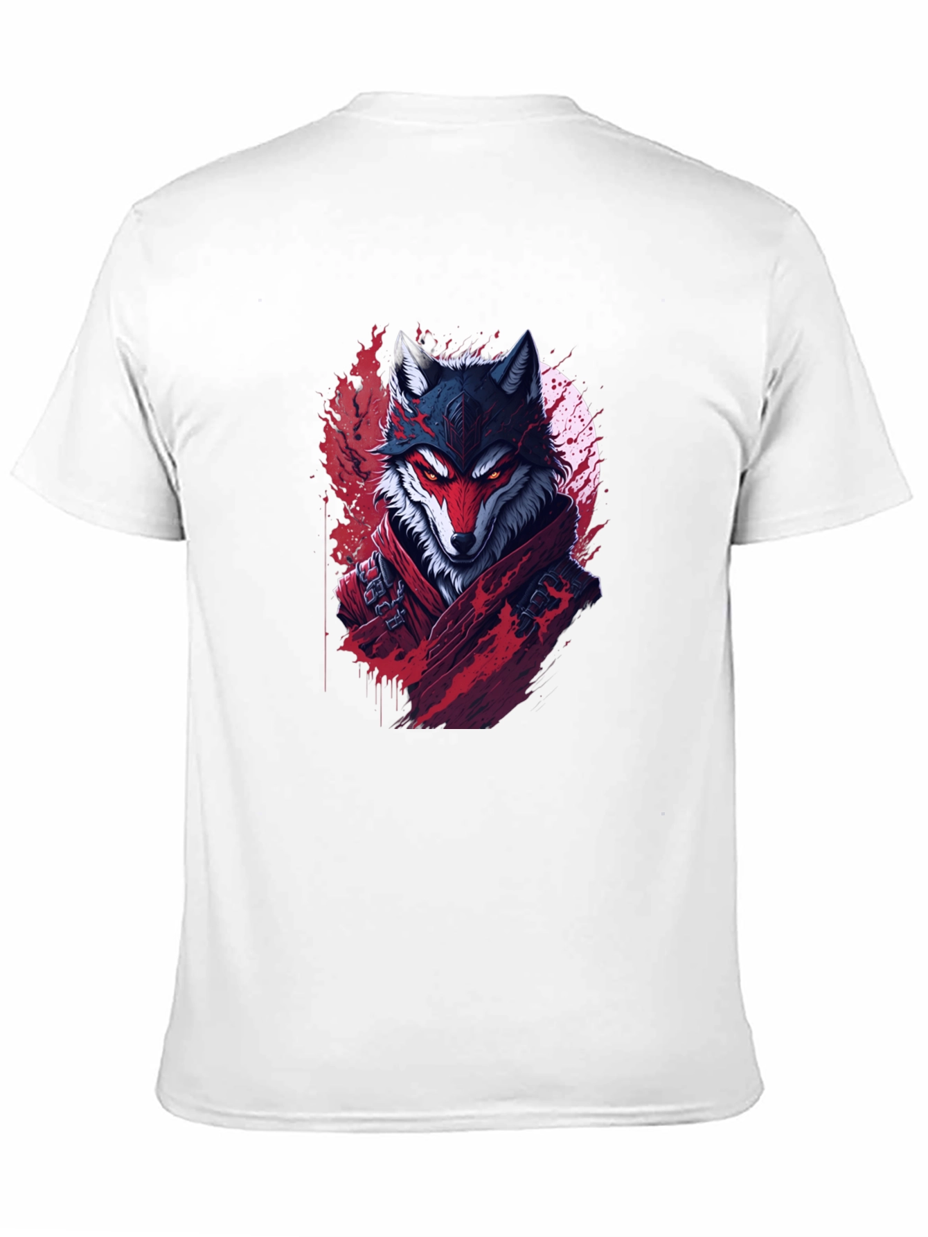 Wolf Warrior Graphic Tee - Black Cotton T-Shirt