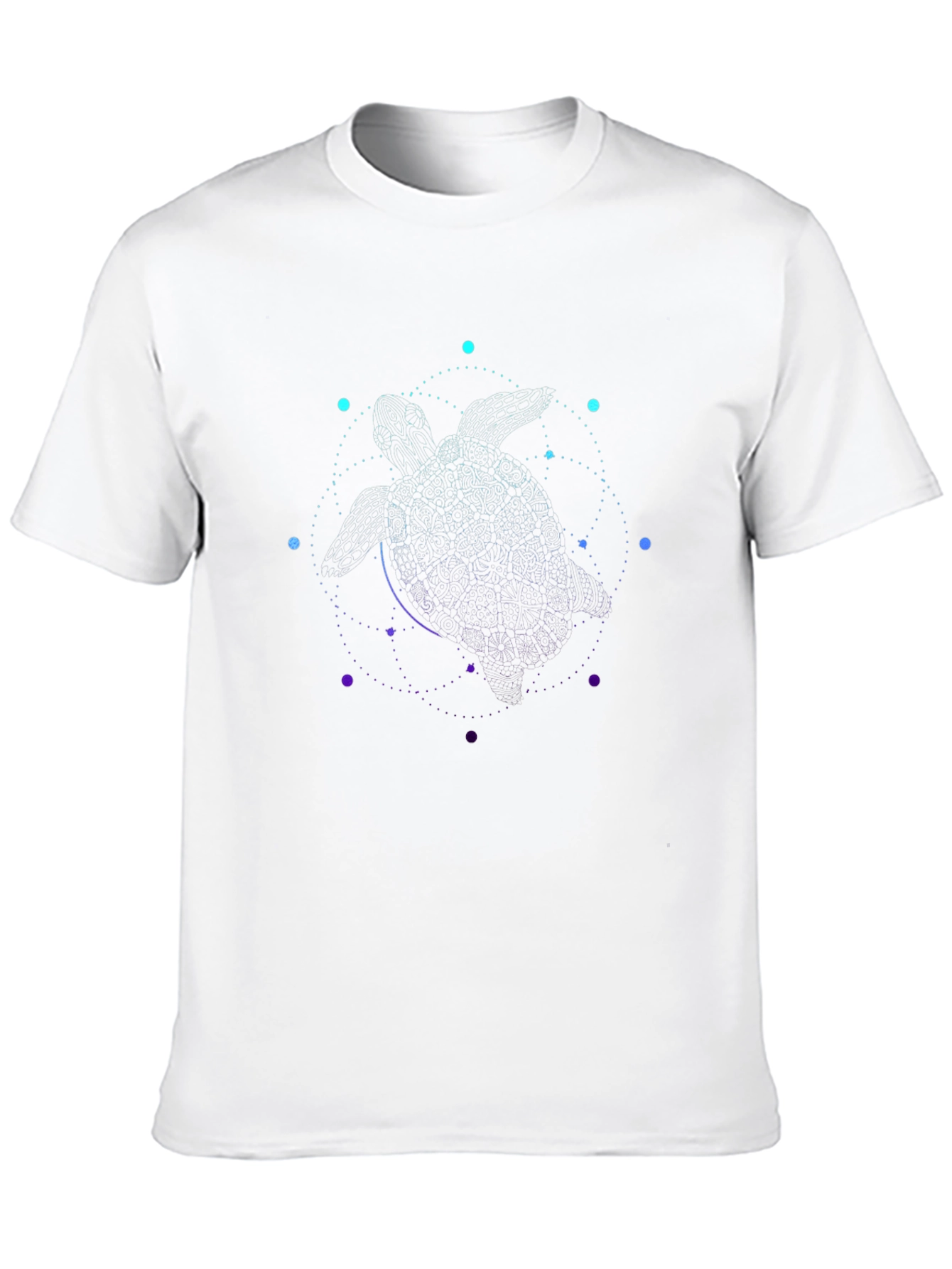 Abstract Turtle Constellation Black T-Shirt