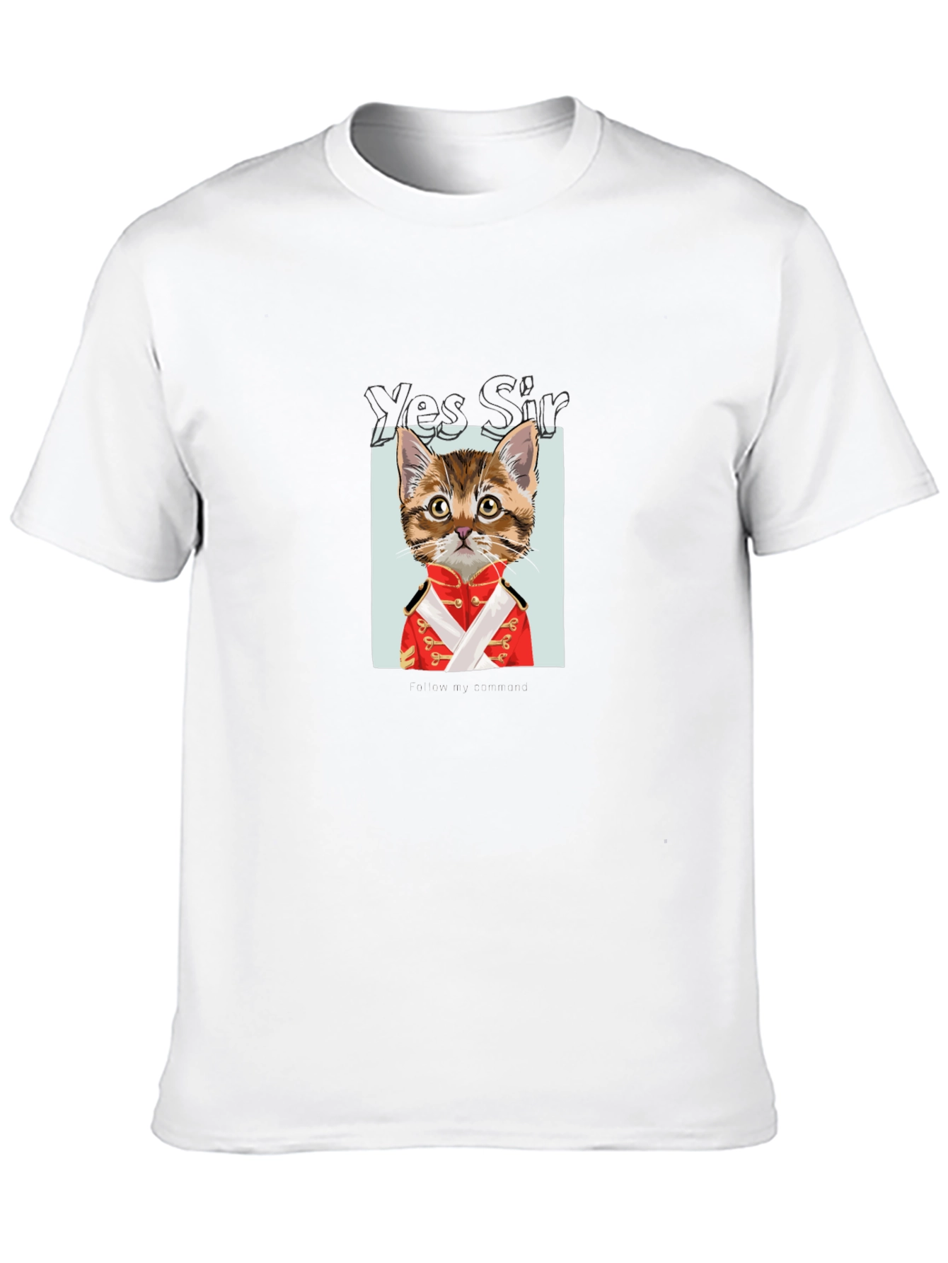 Yes Sir Cat Graphic Tee - Black Cotton T-Shirt