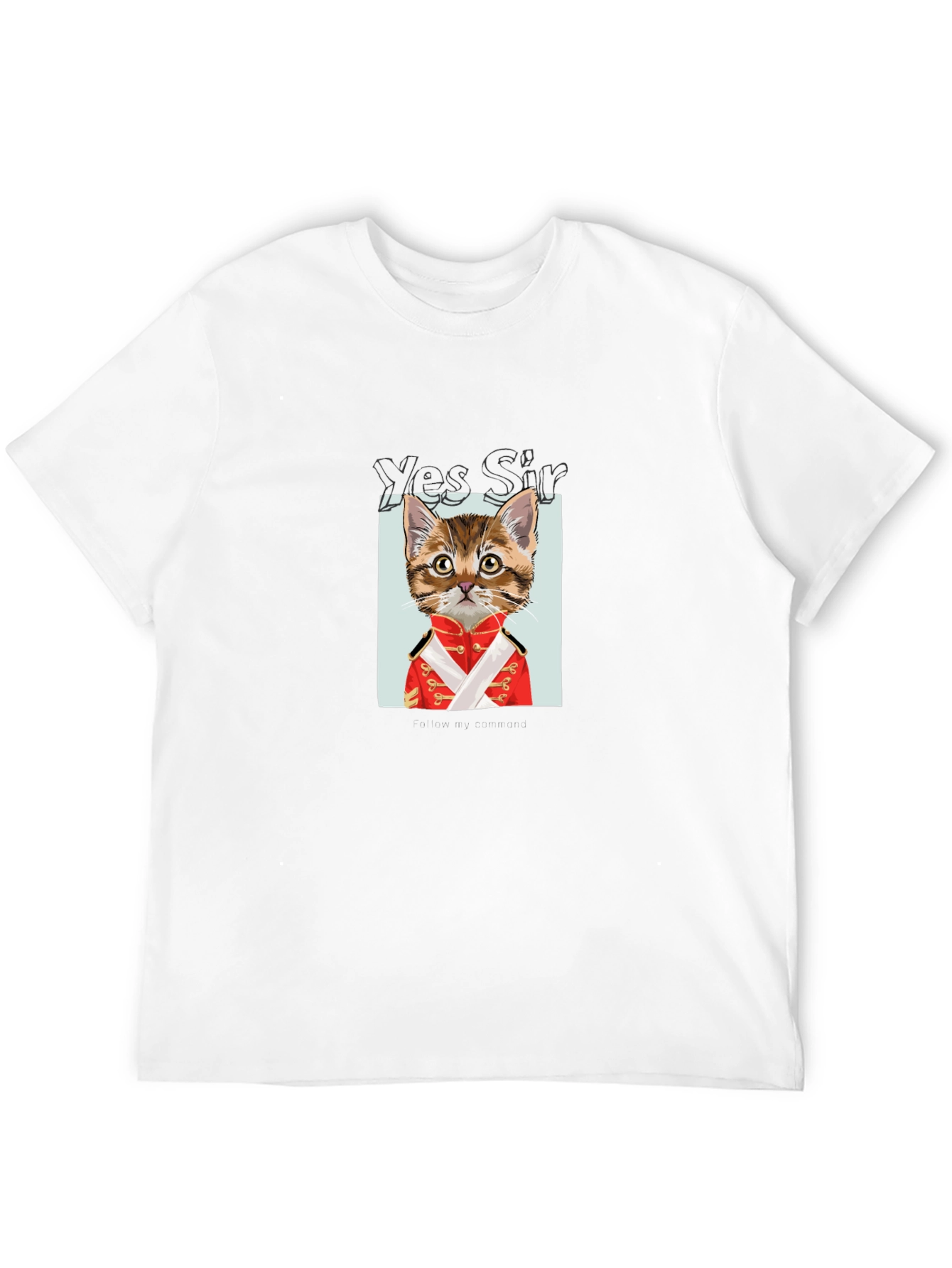 Yes Sir Cat Graphic Tee - Black Cotton T-Shirt
