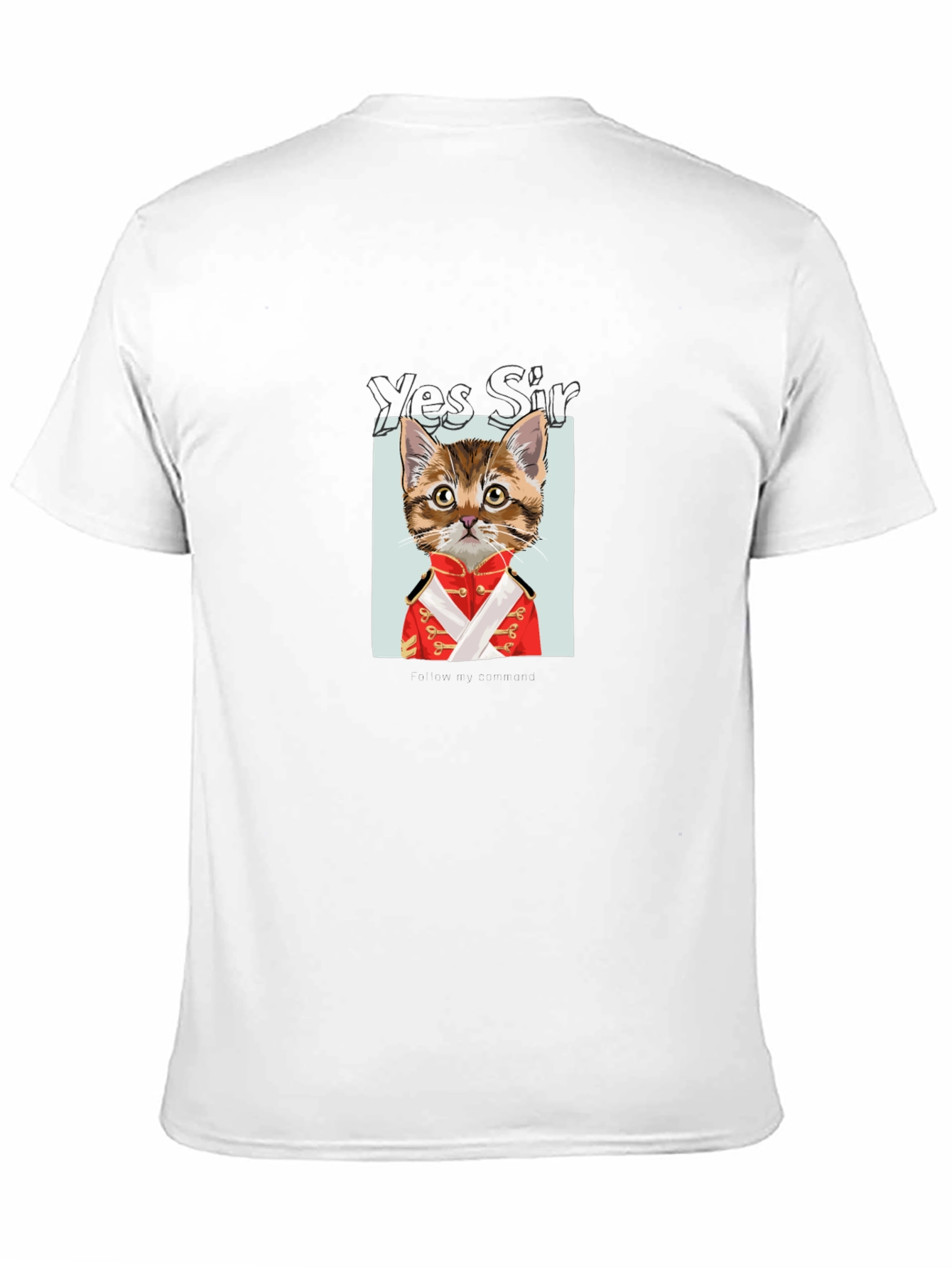 Yes Sir Cat Graphic Tee - Black Cotton T-Shirt