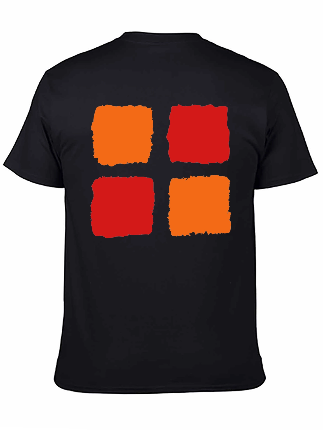 Abstract Block Print T-Shirt - Modern Graphic Tee