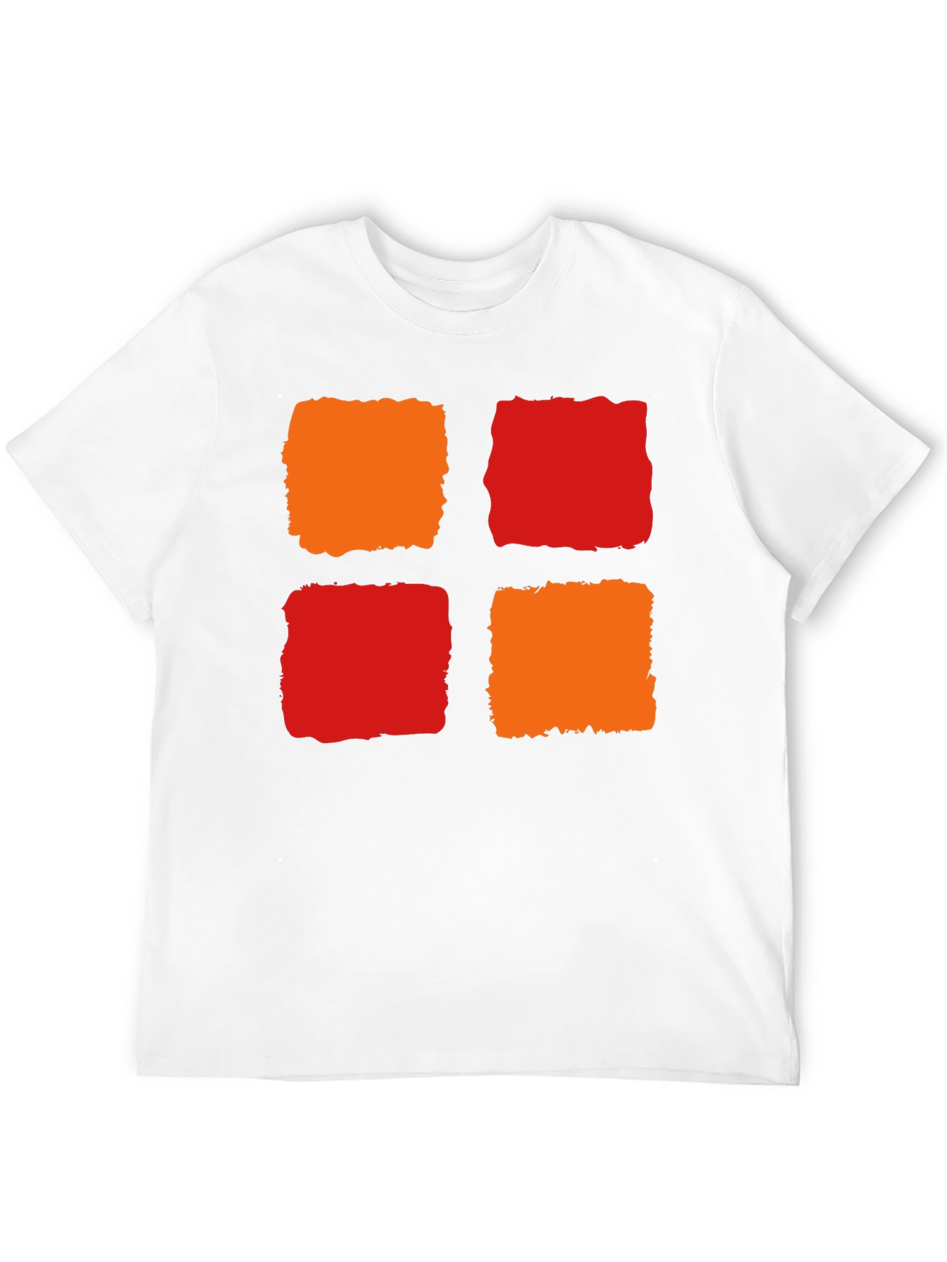 Abstract Block Print T-Shirt - Modern Graphic Tee