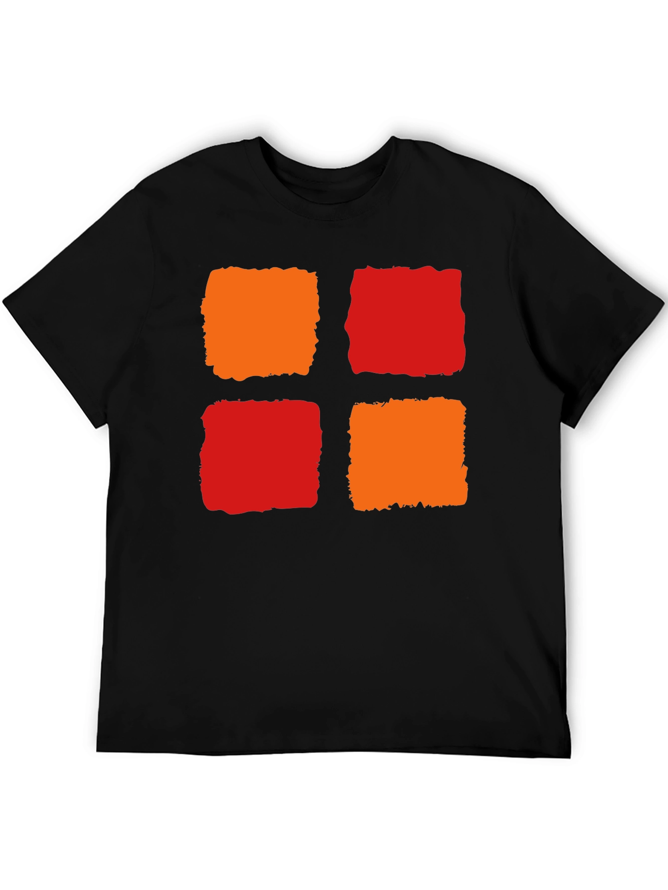 Abstract Block Print T-Shirt - Modern Graphic Tee