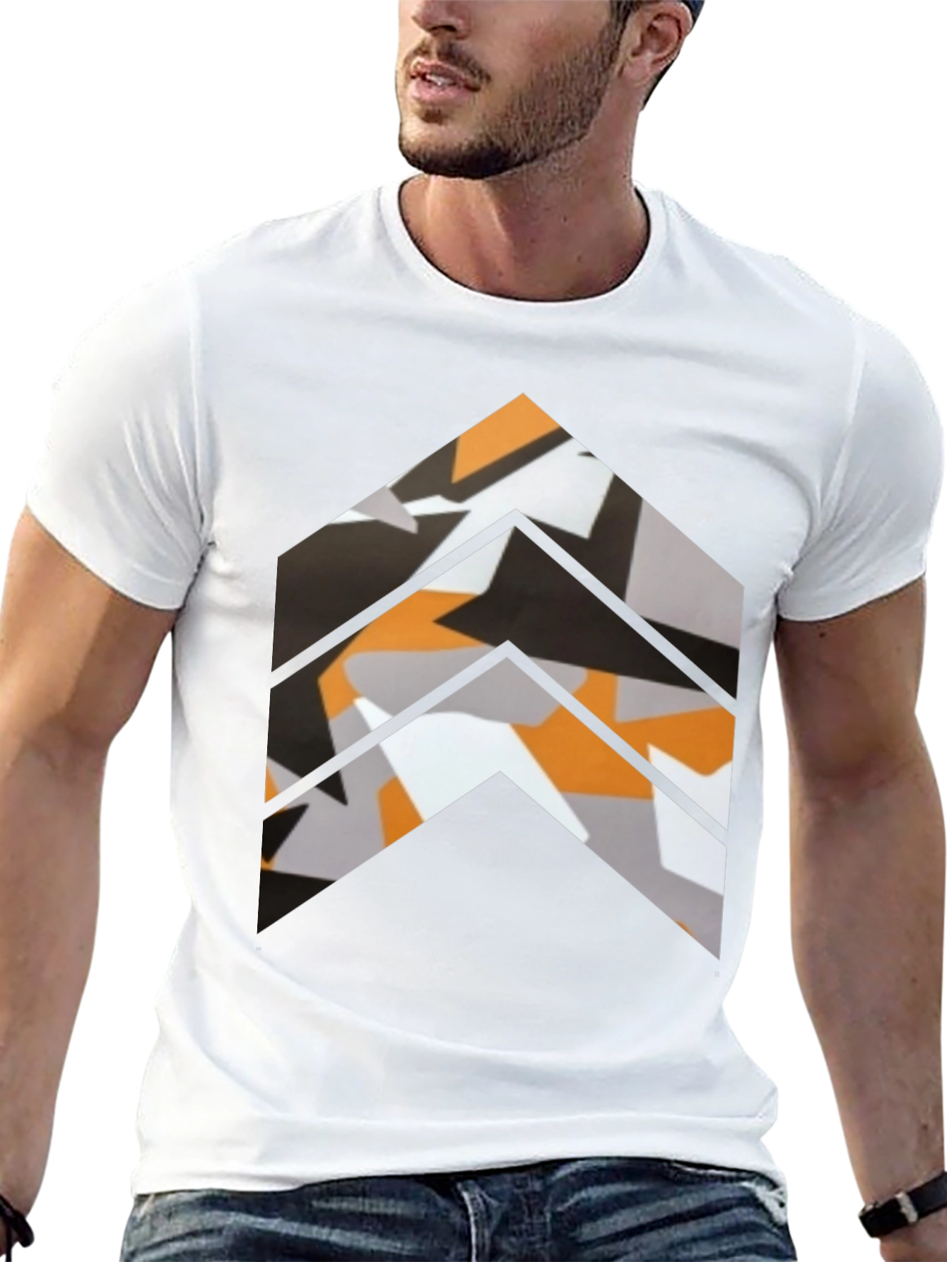 Abstract Arrow Graphic Print T-Shirt