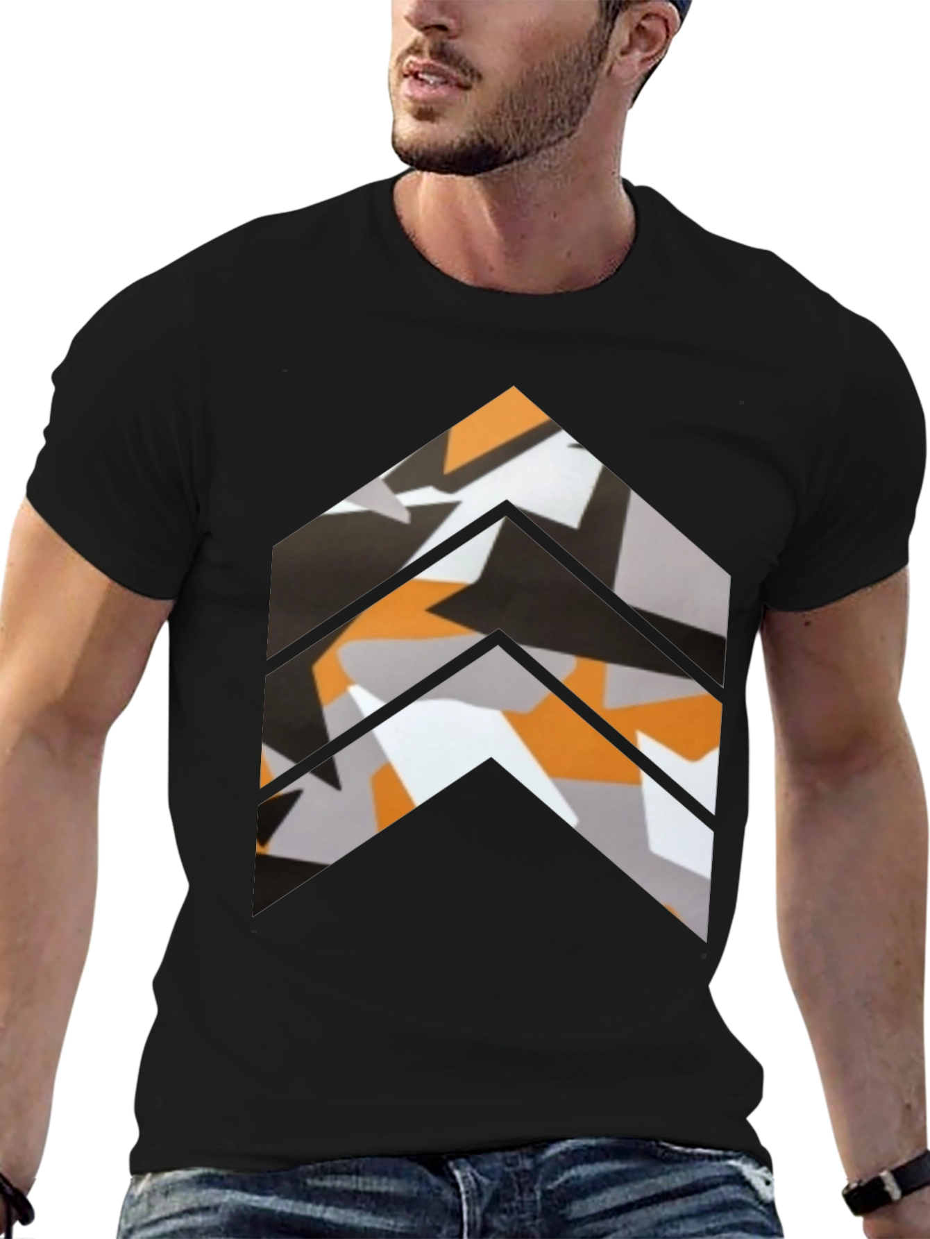 Abstract Arrow Graphic Print T-Shirt