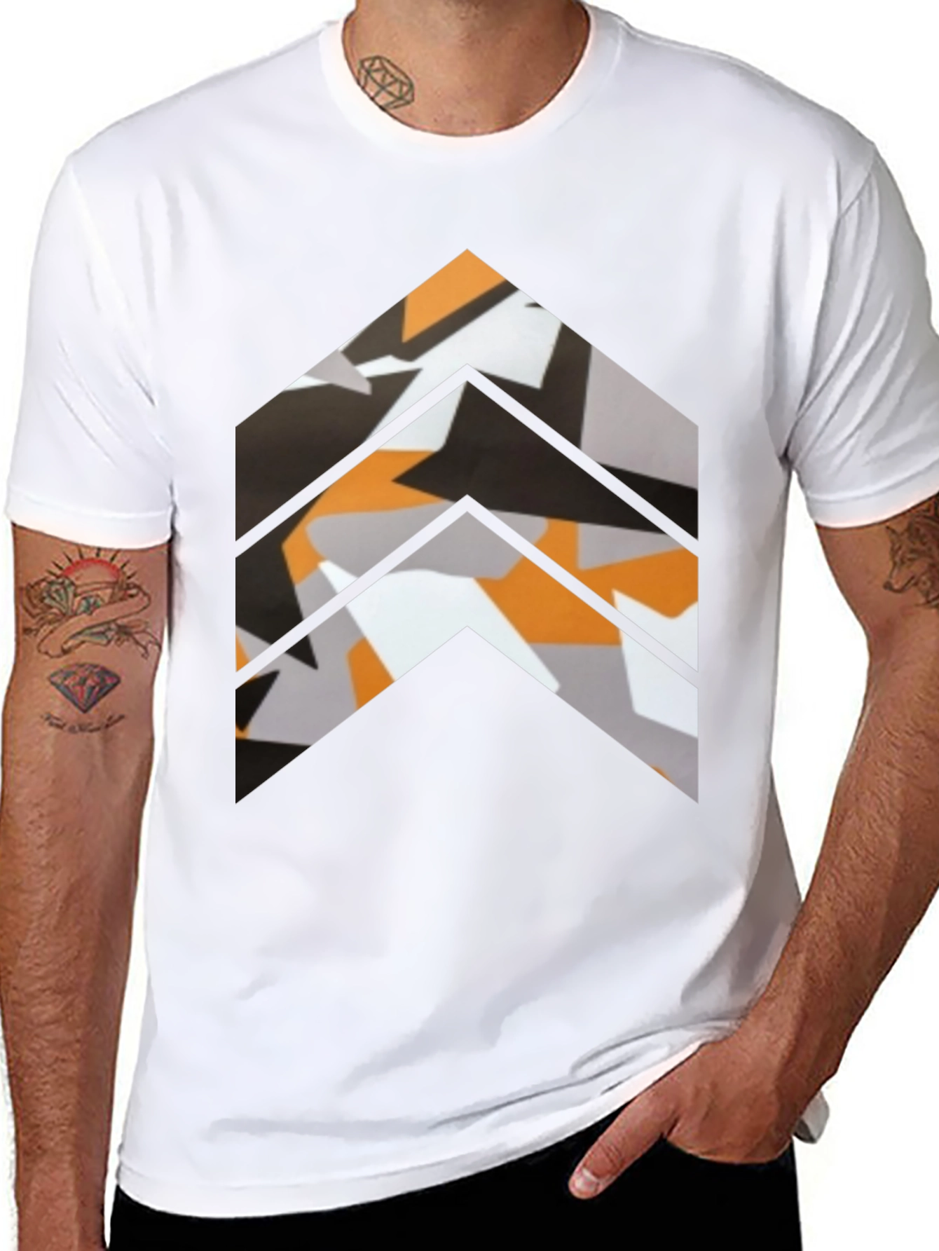 Abstract Arrow Graphic Print T-Shirt