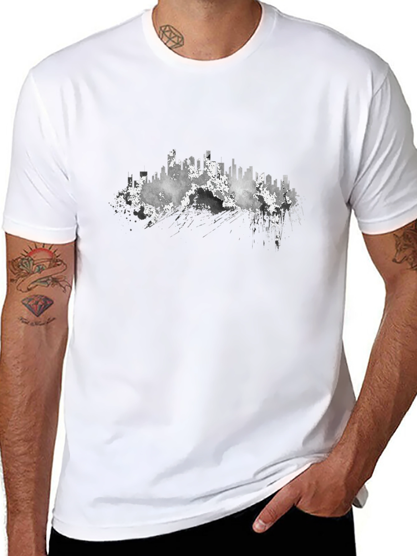Abstract Cityscape Graphic Tee