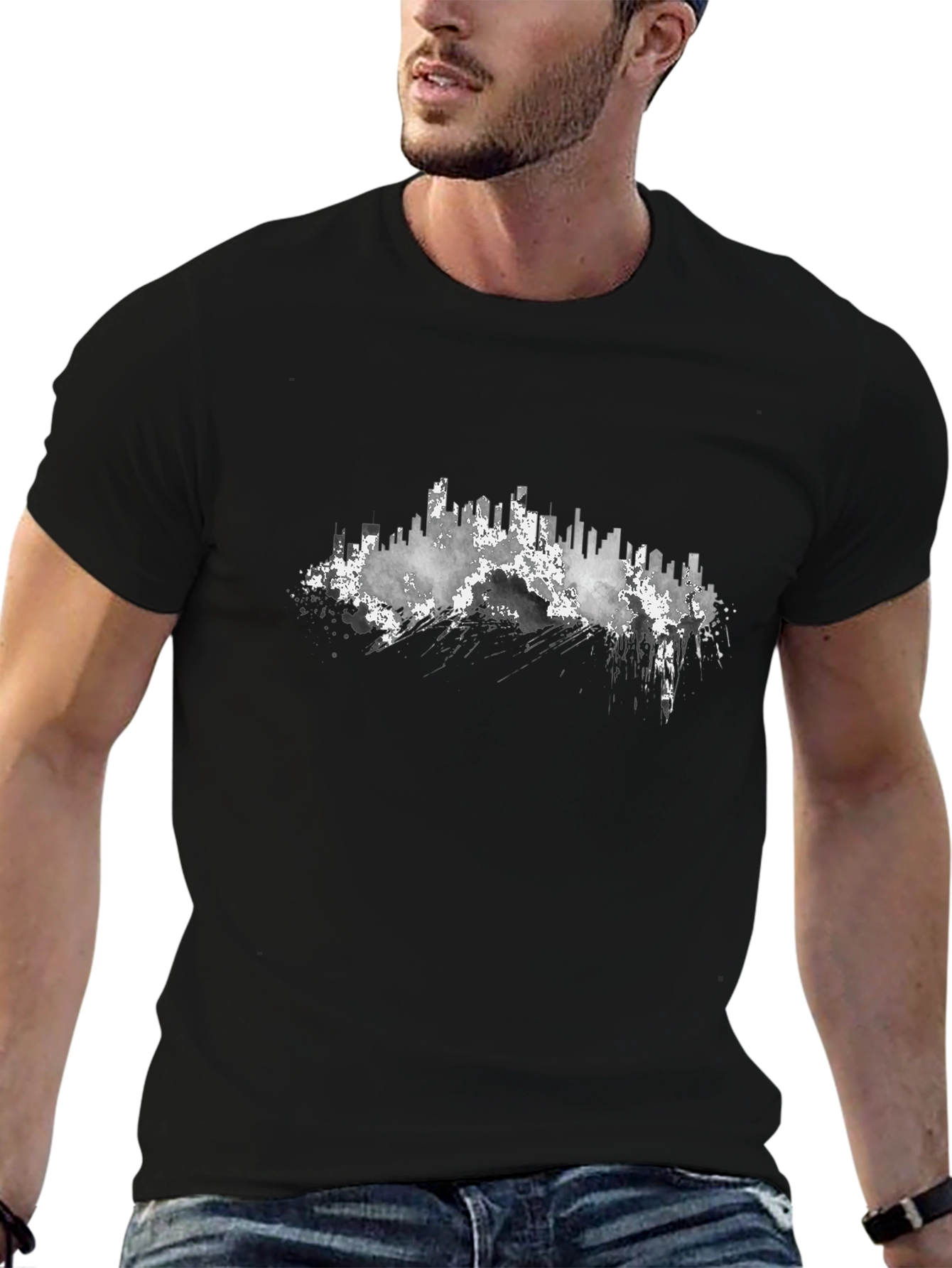 Abstract Cityscape Graphic Tee