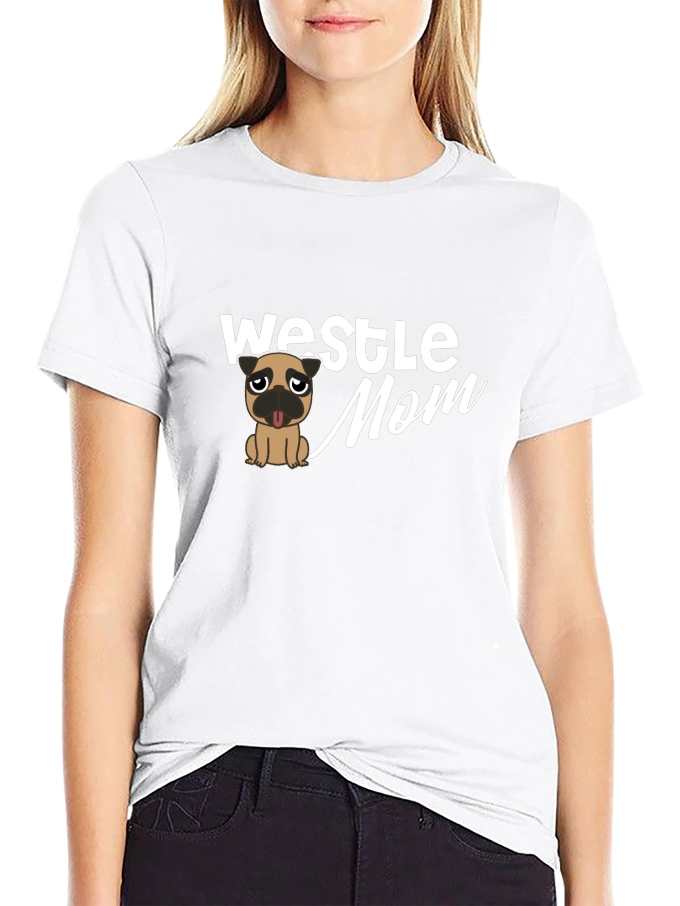 Westle Mom T-Shirt - Pug Graphic Tee