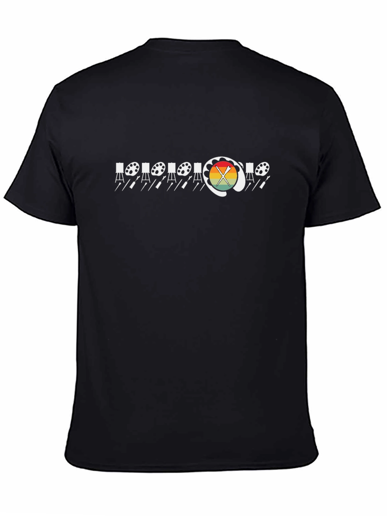 Artist Palette Easel Graphic Black Tee