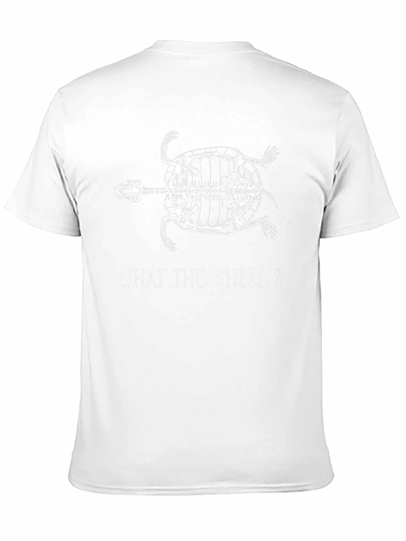 What the Shell?! Turtle Skeleton Graphic T-Shirt