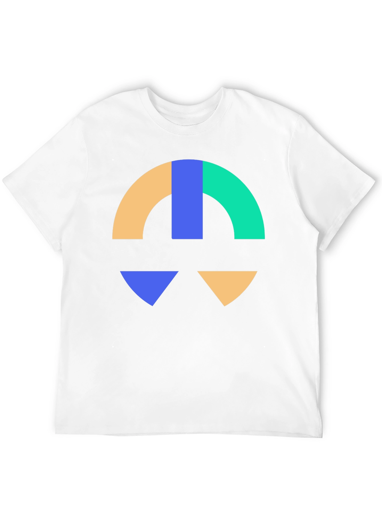 Abstract Geometric Graphic Print Black T-Shirt