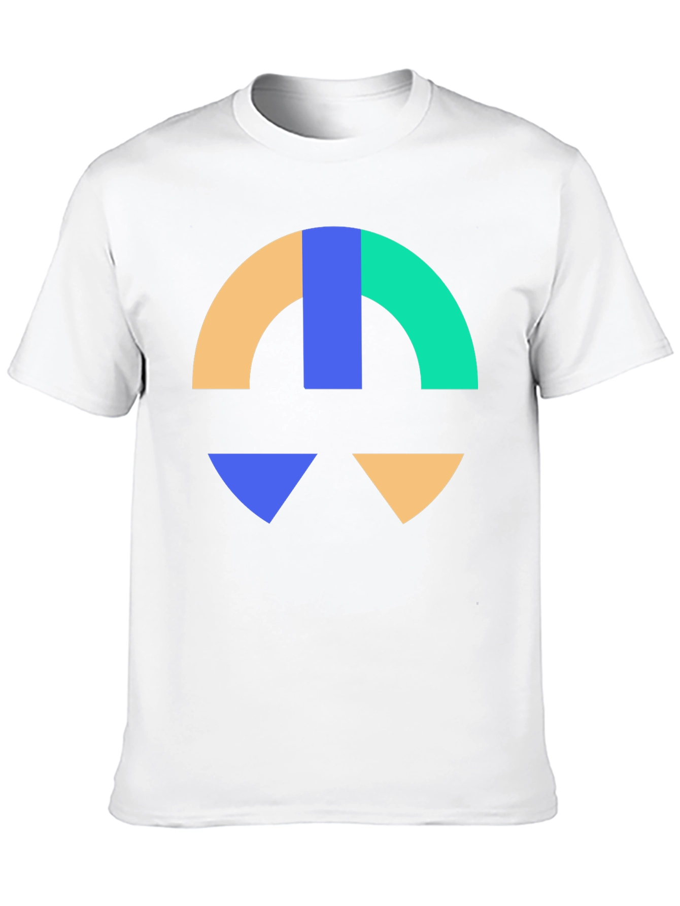 Abstract Geometric Graphic Print Black T-Shirt