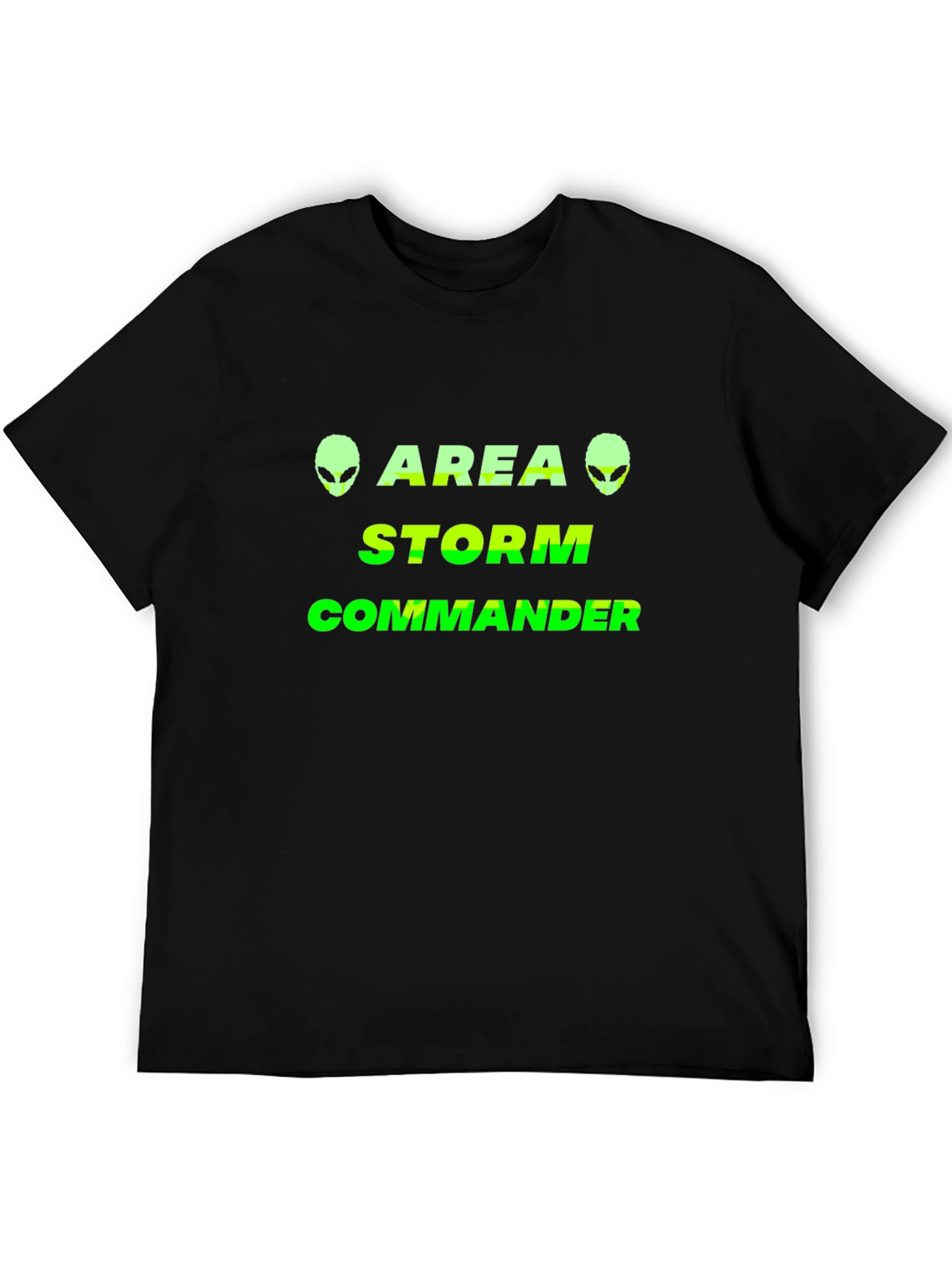 Area Storm Commander Black T-Shirt Alien Graphic