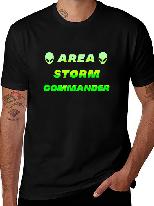 Area Storm Commander Black T-Shirt Alien Graphic