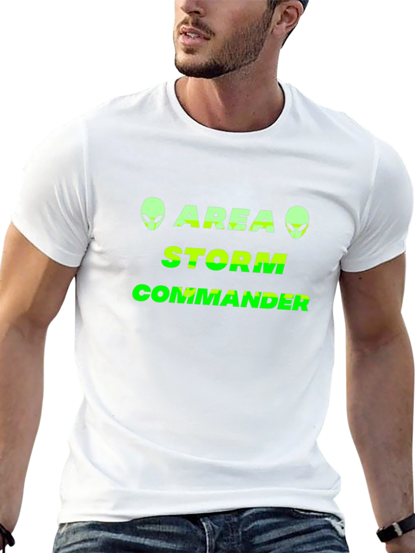 Area Storm Commander Black T-Shirt Alien Graphic