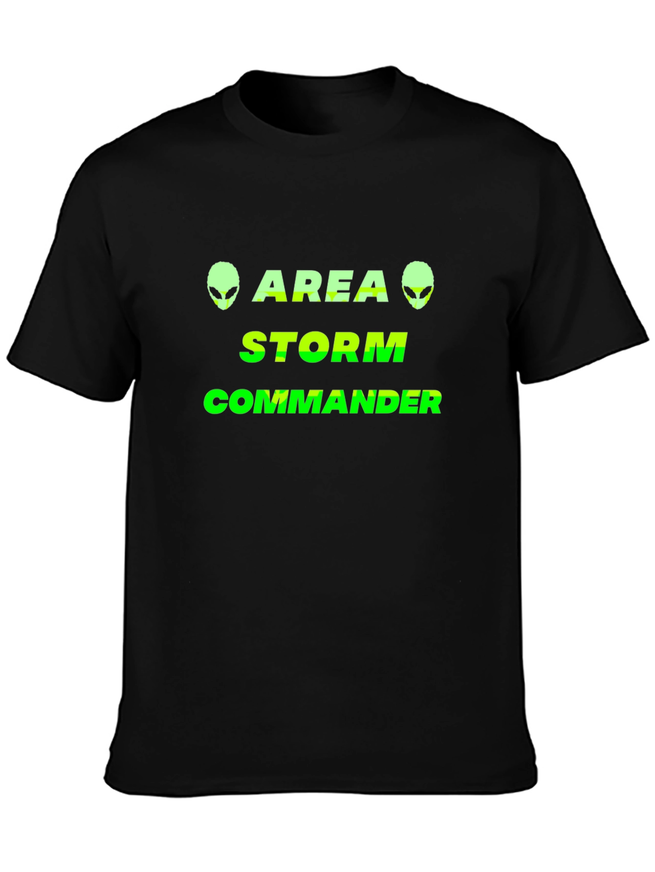 Area Storm Commander Black T-Shirt Alien Graphic