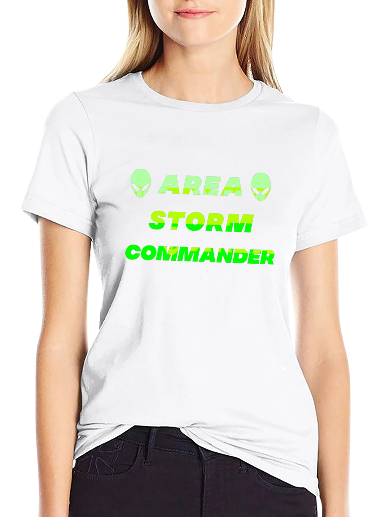 Area Storm Commander Black T-Shirt Alien Graphic