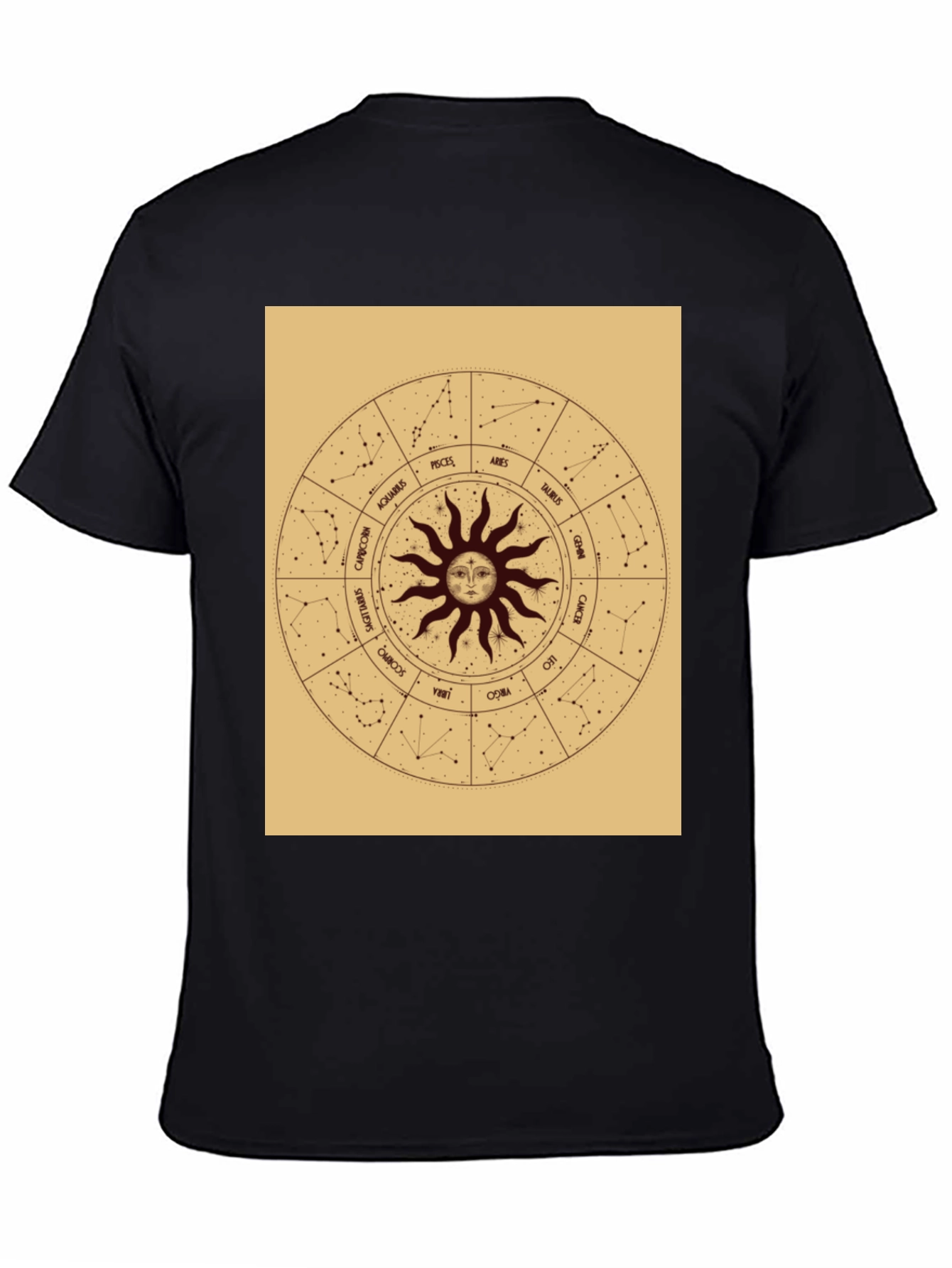 Astrology Zodiac Sign T-Shirt - Black