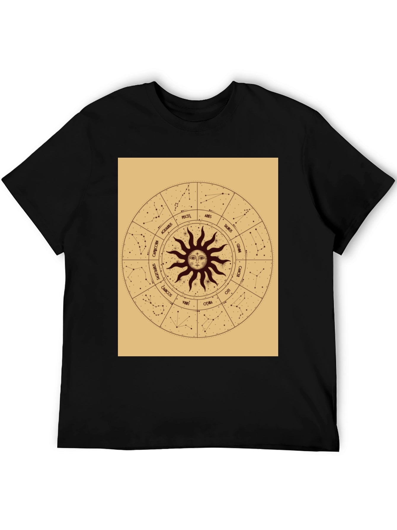 Astrology Zodiac Sign T-Shirt - Black