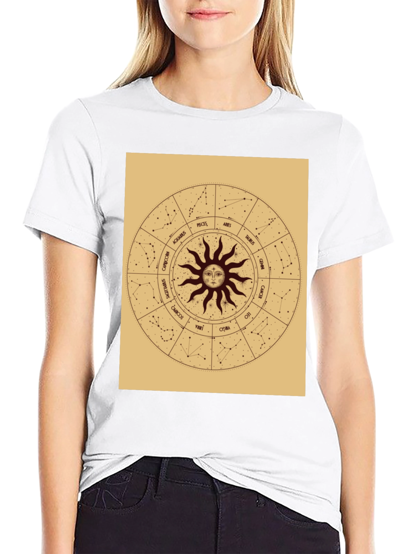 Astrology Zodiac Sign T-Shirt - Black