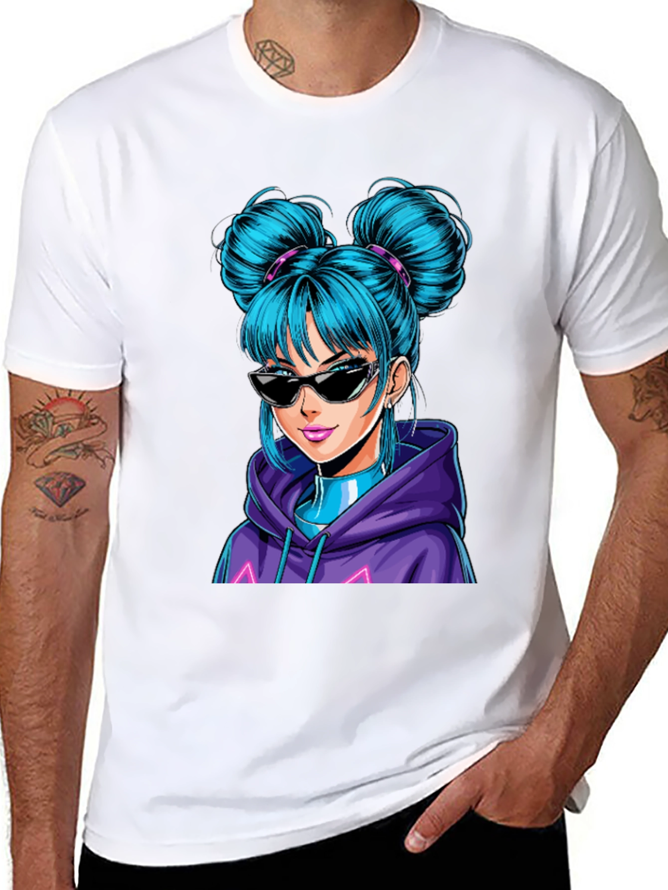 Anime Girl Graphic T-Shirt - Casual Cool Style
