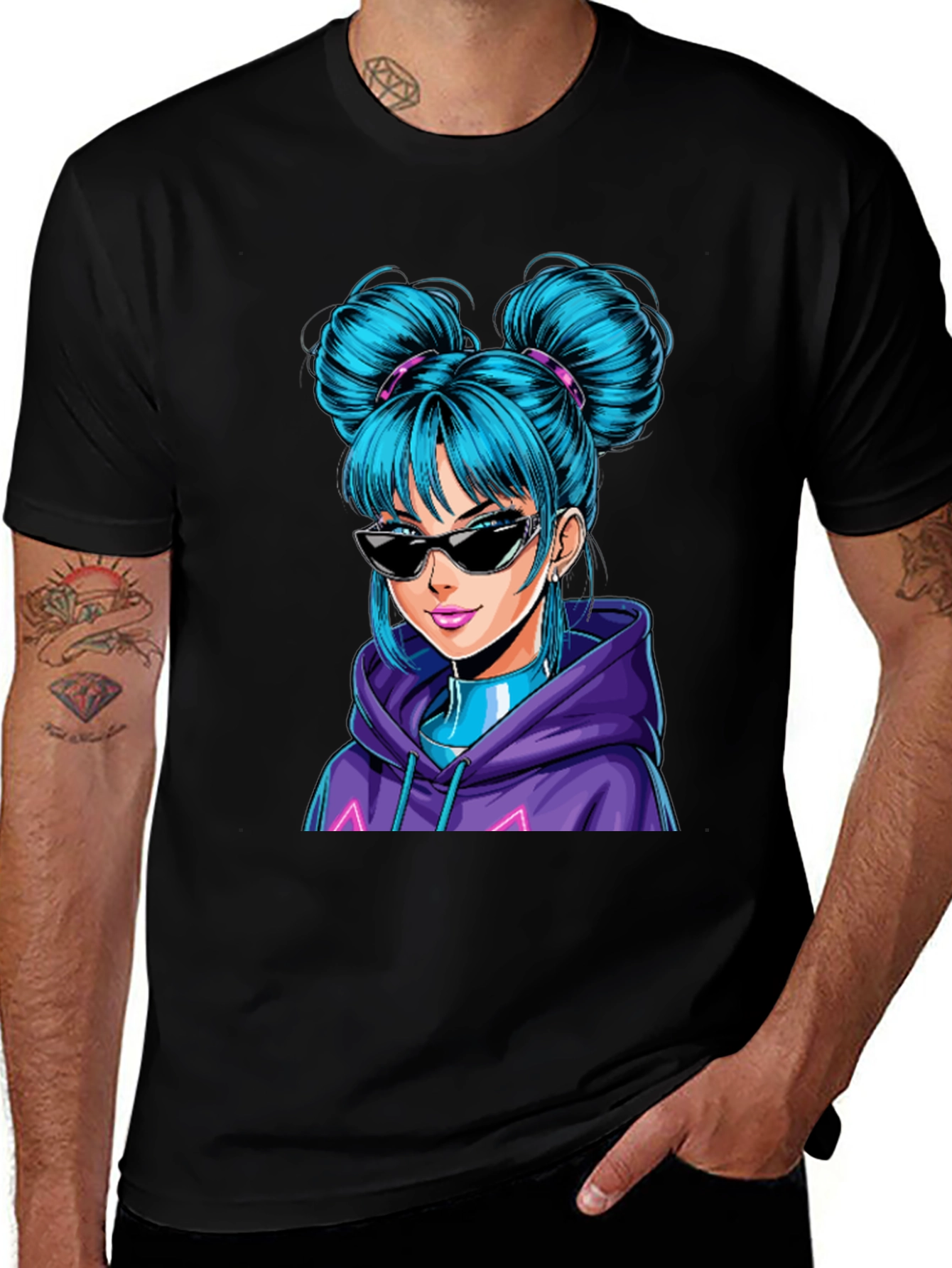 Anime Girl Graphic T-Shirt - Casual Cool Style