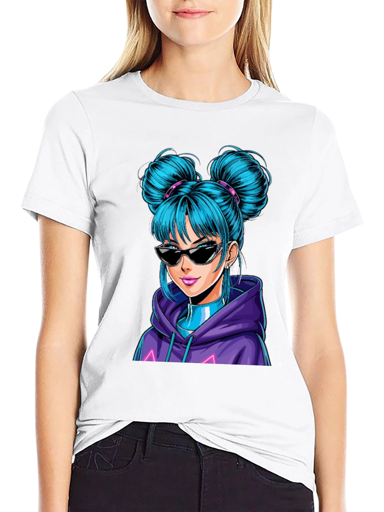 Anime Girl Graphic T-Shirt - Casual Cool Style