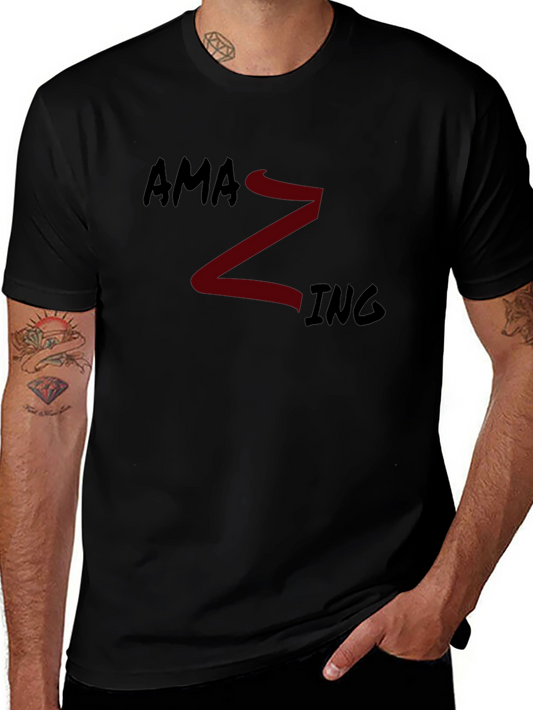 Amazing Graphic Tee - Crew Neck Short Sleeve T-Shirt