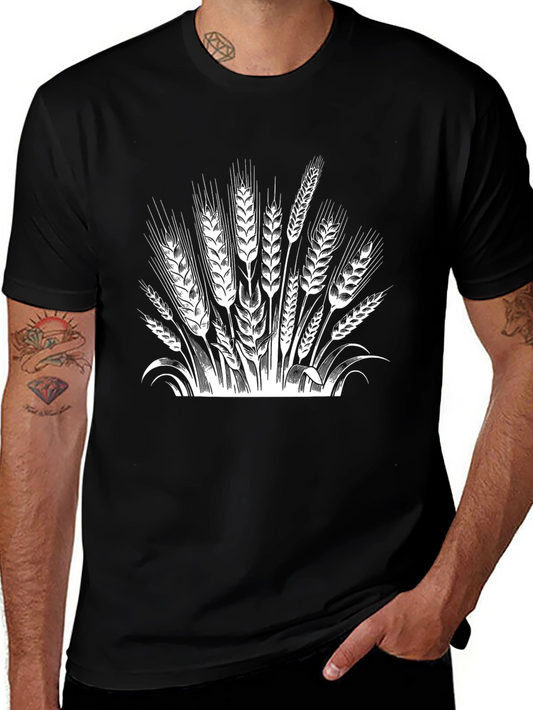 Wheat Graphic Tee - Black Casual Fit