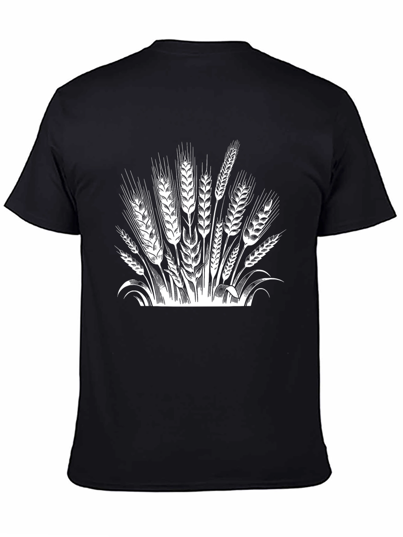 Wheat Graphic Tee - Black Casual Fit