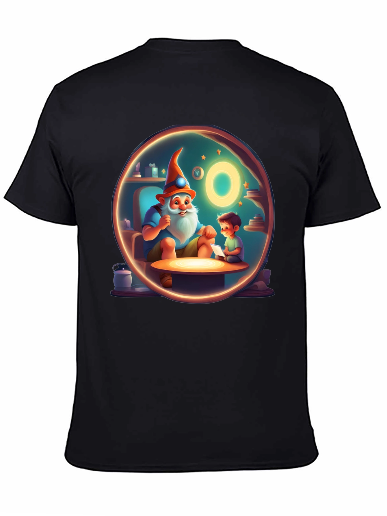 Whimsical Storytime Graphic Tee - Black
