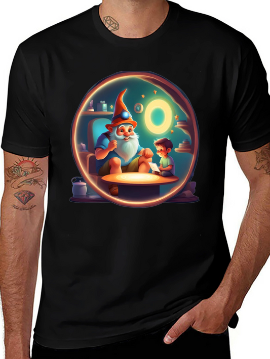 Whimsical Storytime Graphic Tee - Black