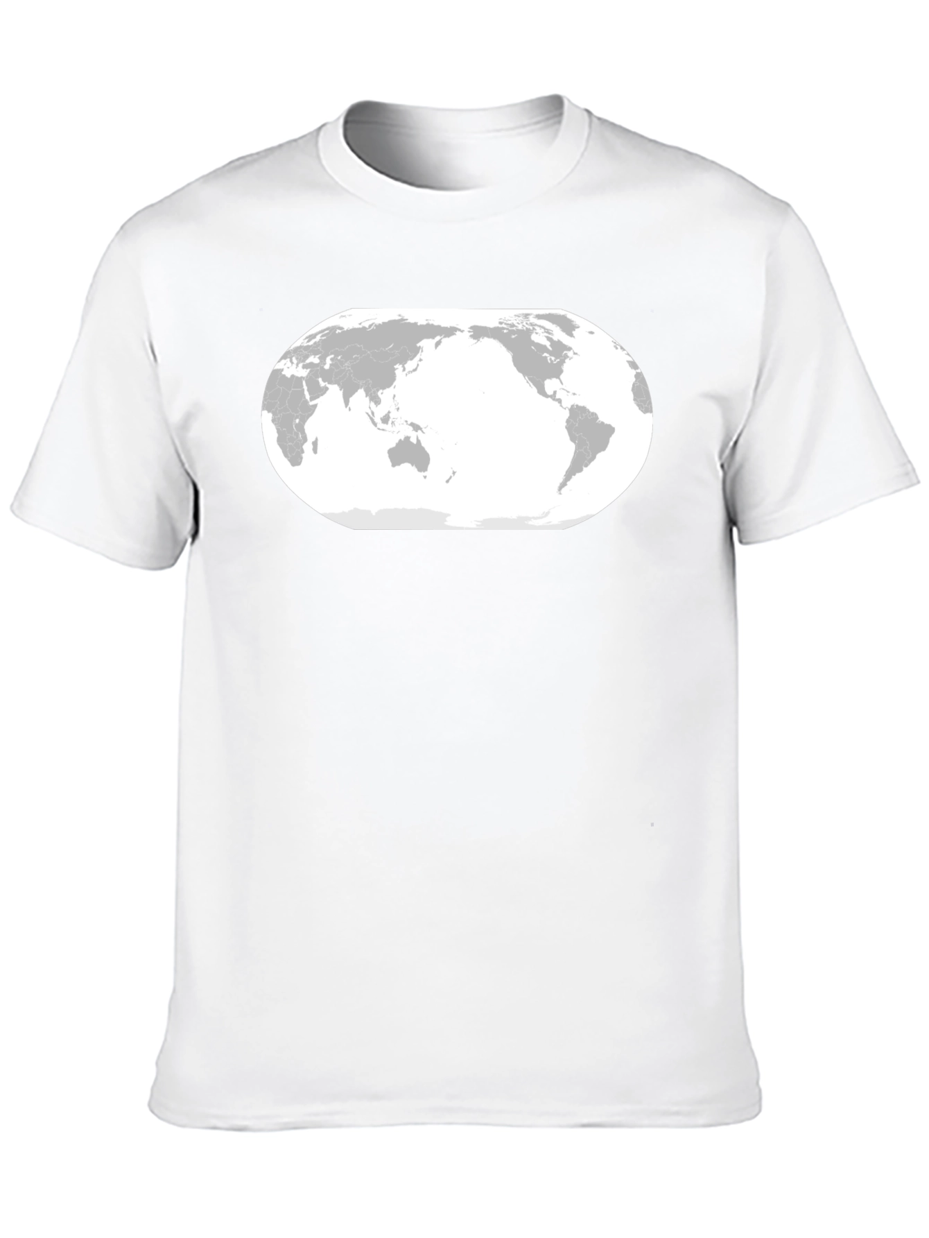 World Map Graphic Tee - Black Cotton T-Shirt