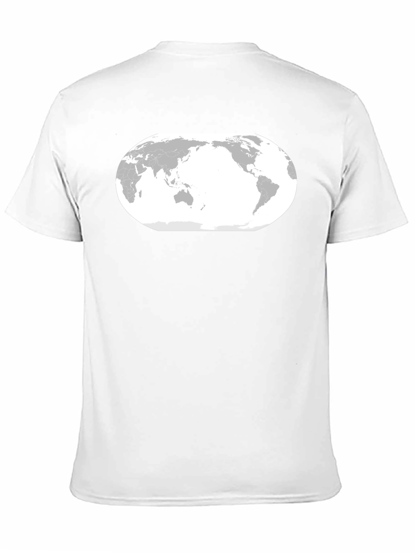 World Map Graphic Tee - Black Cotton T-Shirt