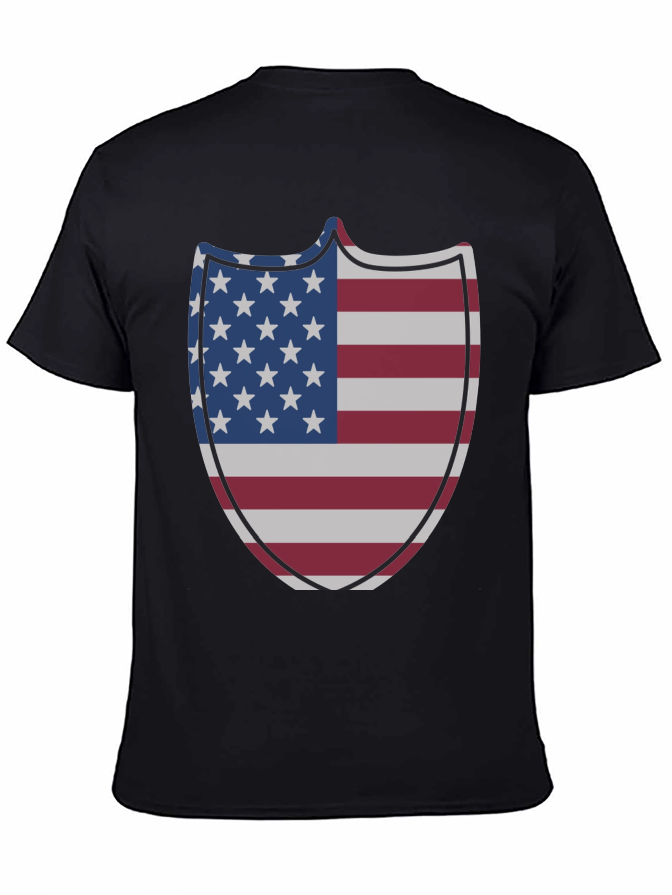 American Flag Shield Graphic Tee - Patriotic Pride