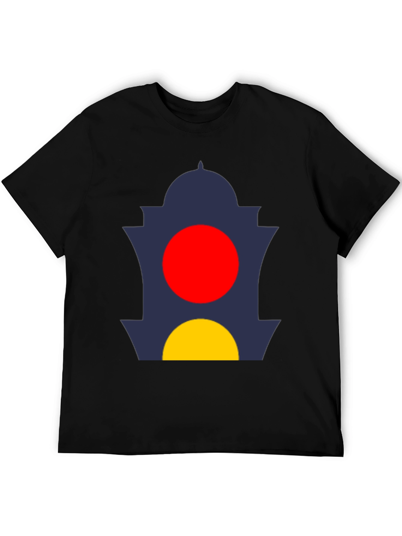 Abstract Design Tee: Graphic Print Black T-Shirt