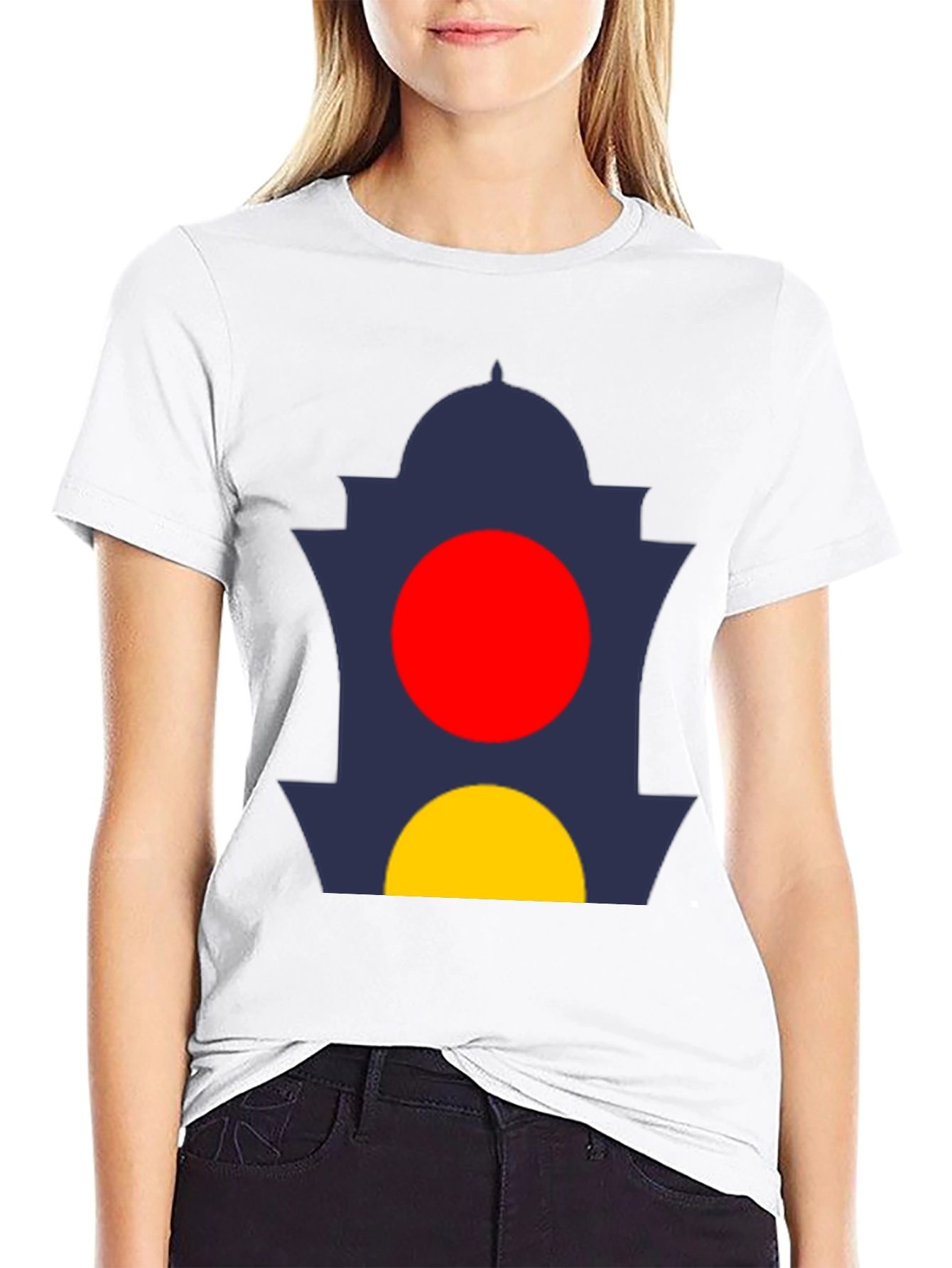 Abstract Design Tee: Graphic Print Black T-Shirt