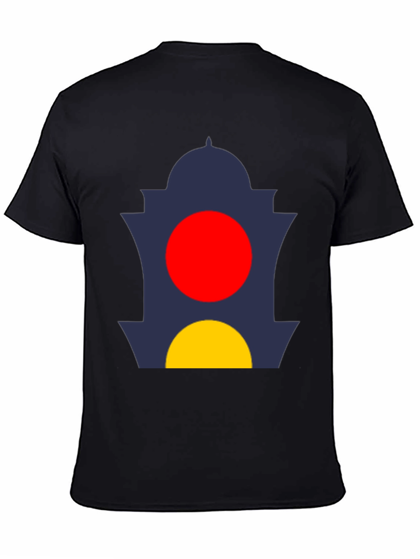 Abstract Design Tee: Graphic Print Black T-Shirt