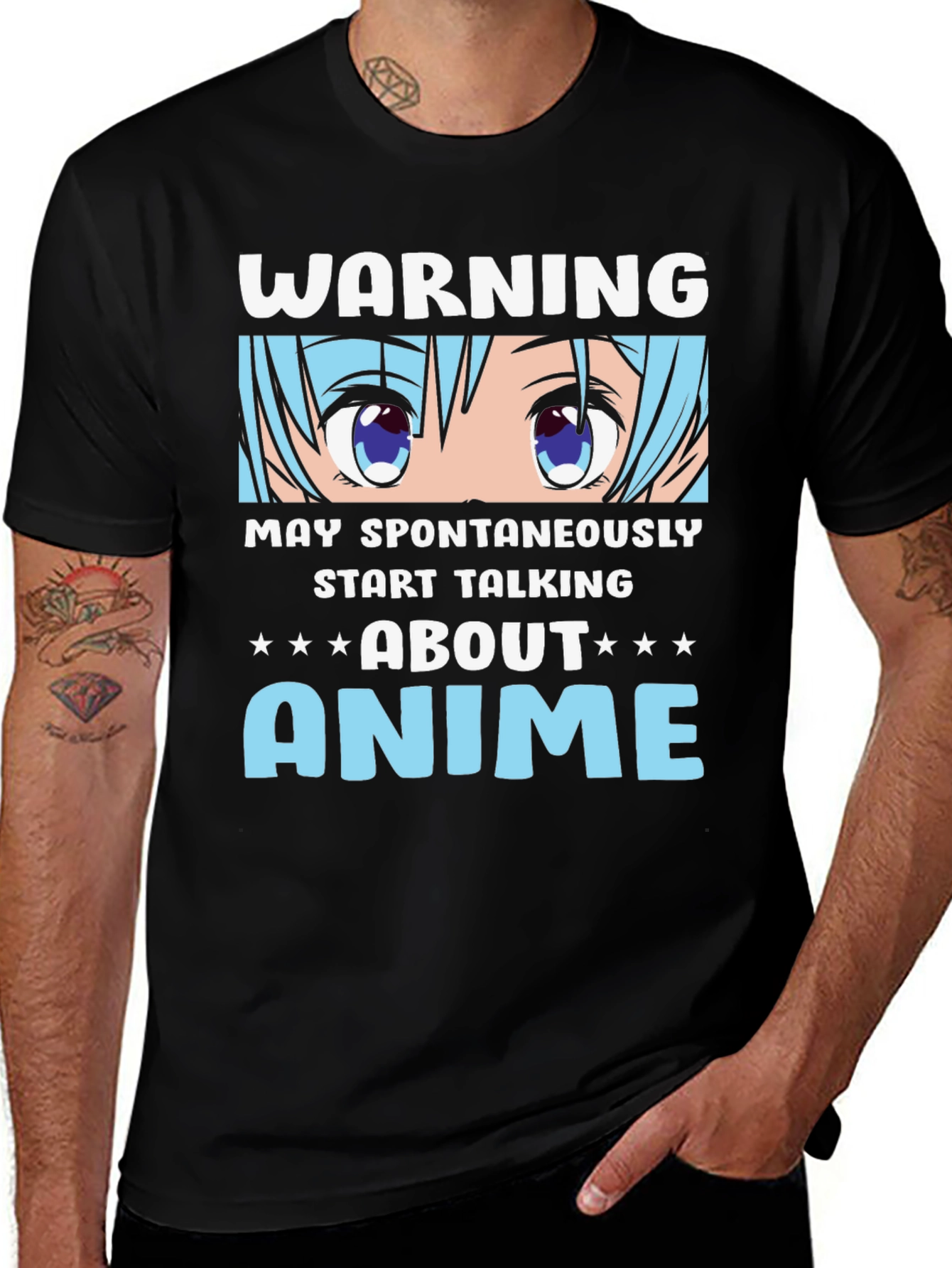 Warning Anime T-Shirt: May Spontaneously Talk About Anime