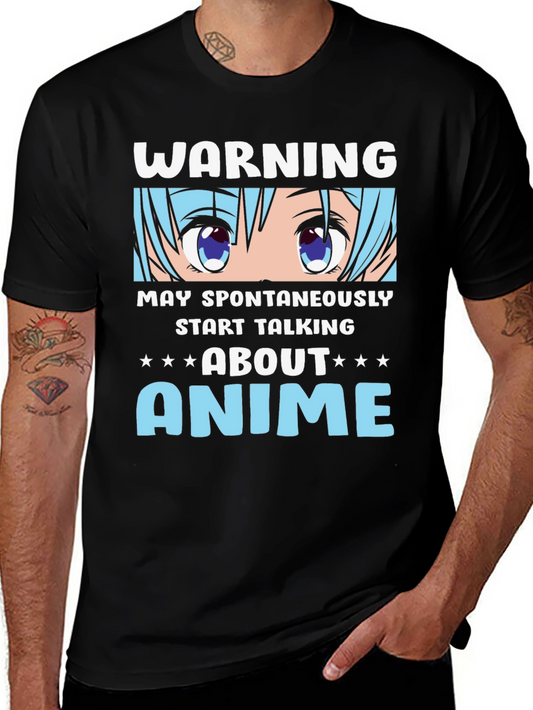 Warning Anime T-Shirt: May Spontaneously Talk About Anime