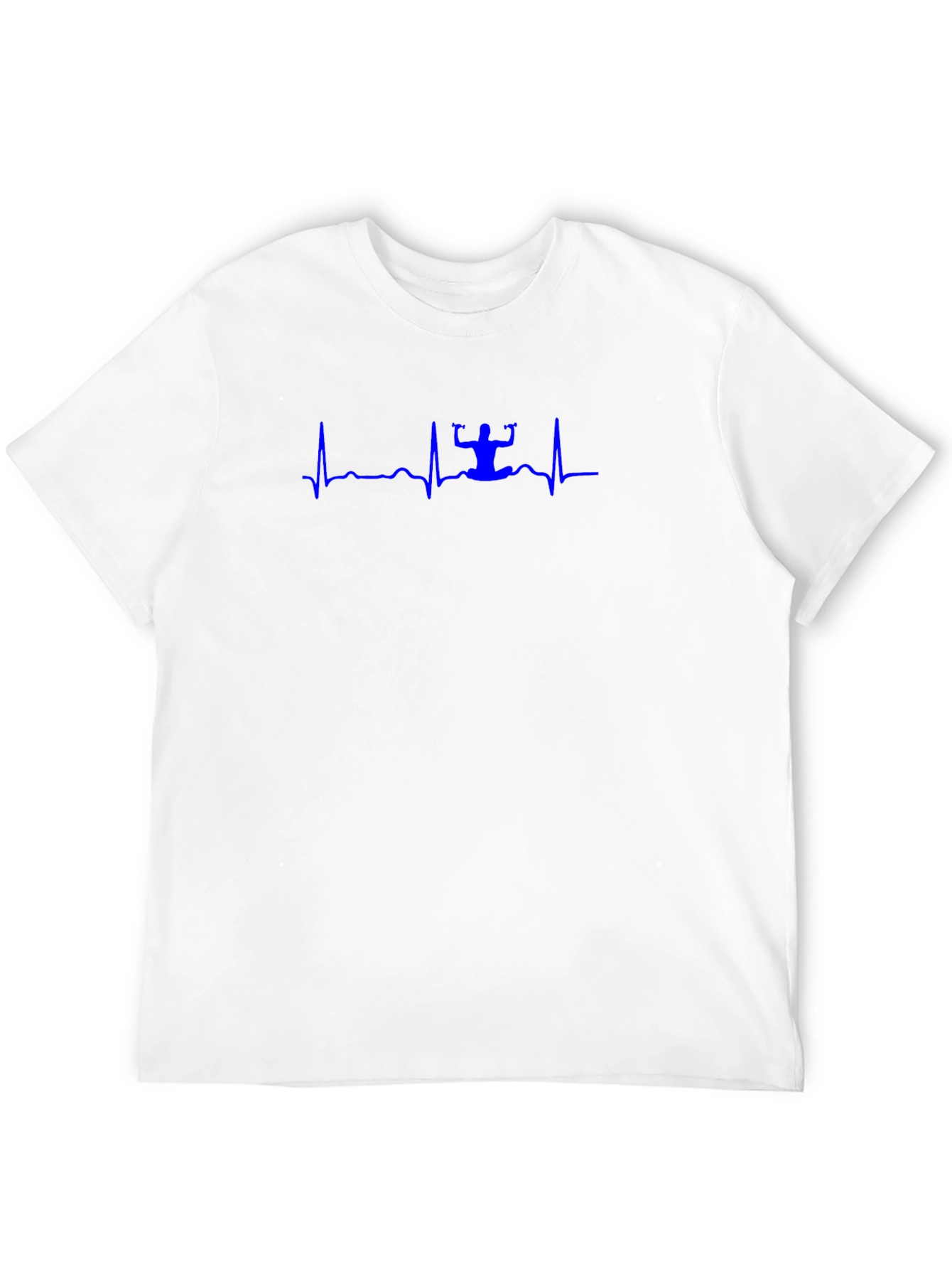 Yoga Heartbeat Graphic Tee - Soft Black Cotton Blend