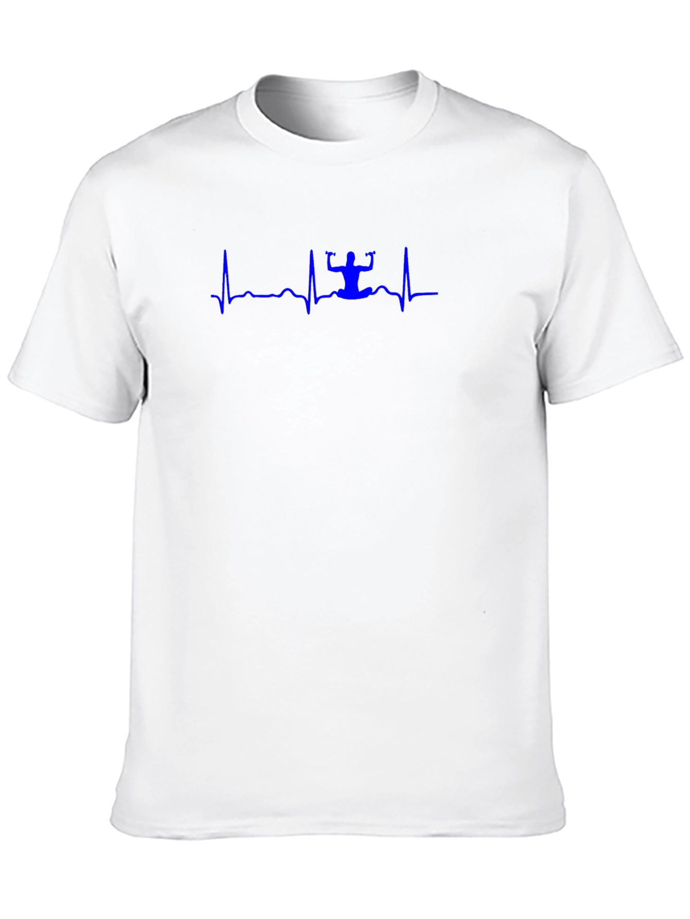 Yoga Heartbeat Graphic Tee - Soft Black Cotton Blend
