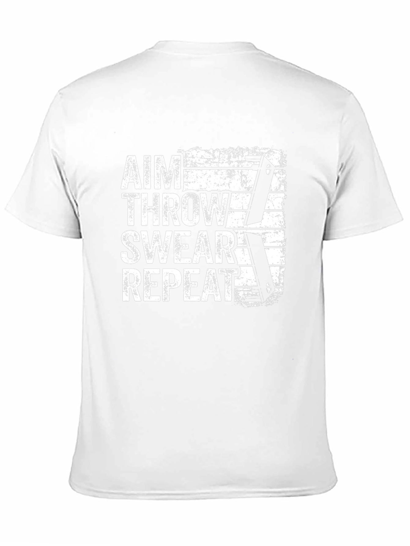 Aim Throw Swear Repeat T-Shirt - Knife Throwing Tee